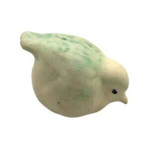 Vintage Handmade Ceramic Bird Figurine – Blue & White - Paperweight
